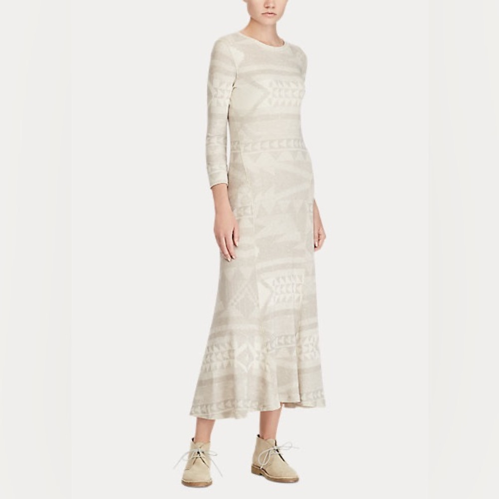 NWOT Ralph Lauren Waffle Knit Fair Isle Dress XS